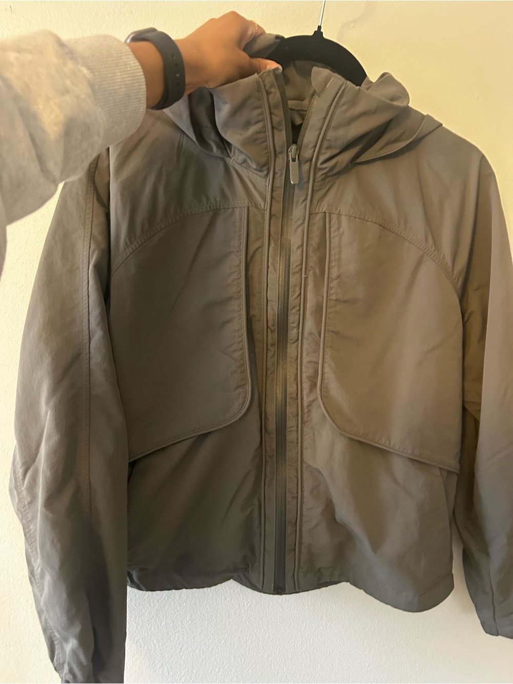 Lululemon always effortless hooded jacket, size 6